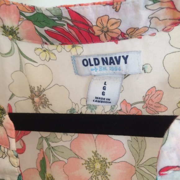 Old Navy Floral V Neck Tank Top - Picture 5 of 5